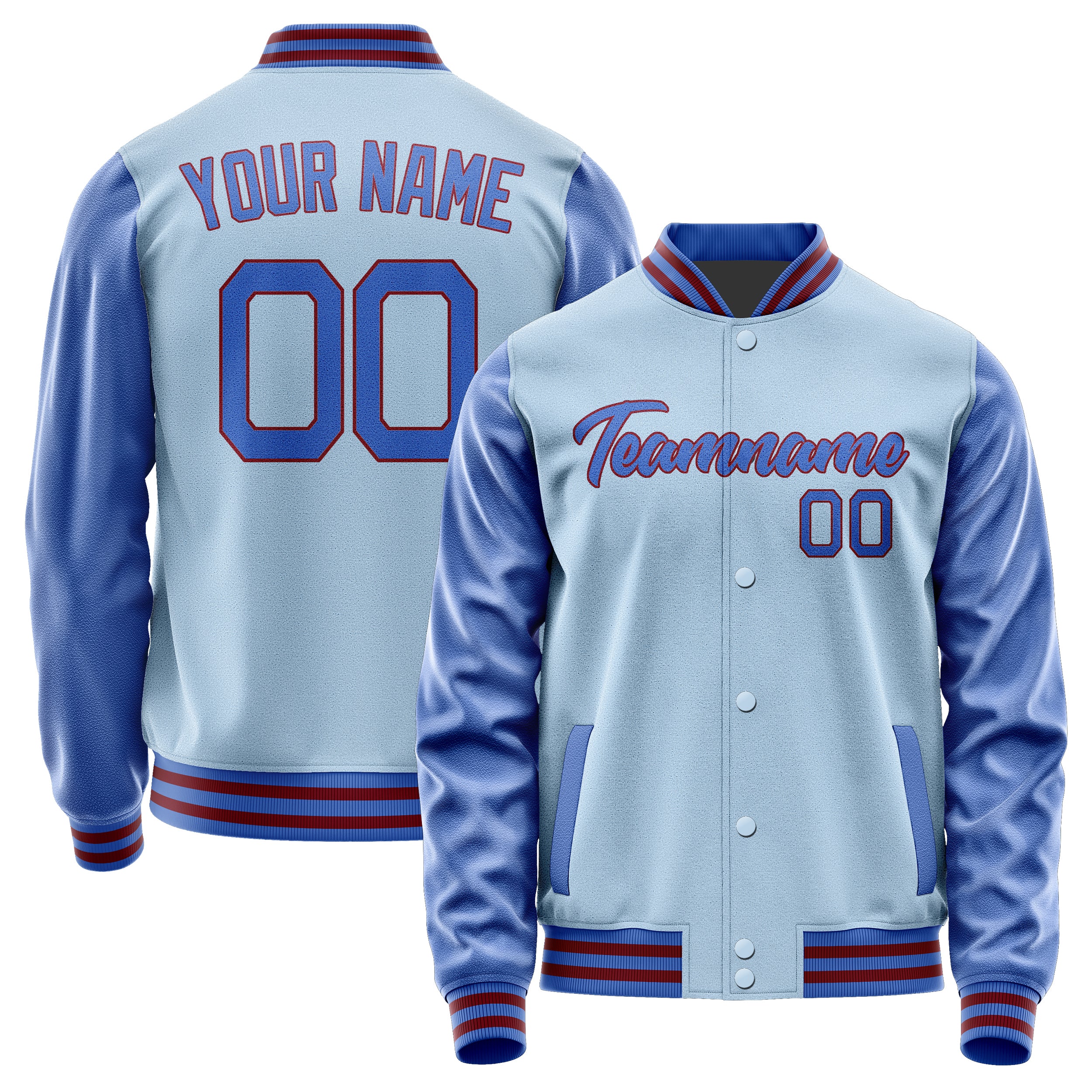 Custom Light Blue Sky Blue Jacket JA0808090915B21509