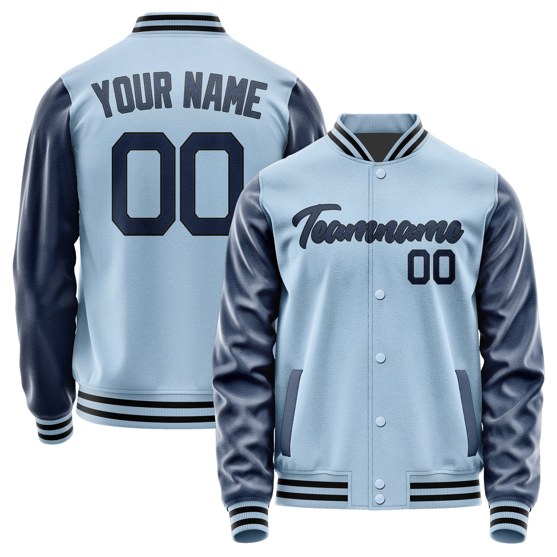 Custom Light Blue Blue Jacket JA0808100817B21710