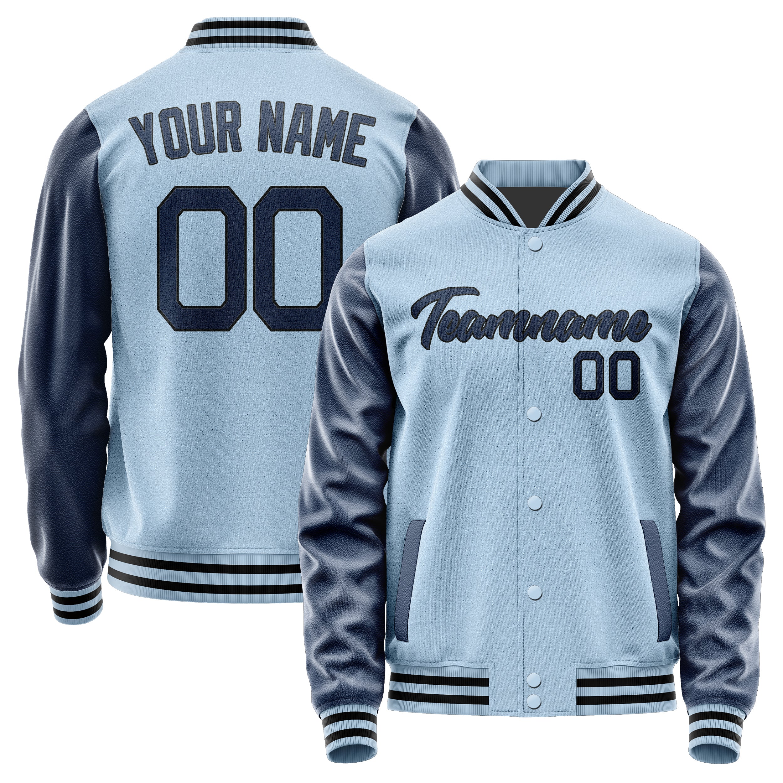 Custom Light Blue Blue Jacket JA0808100817B21710