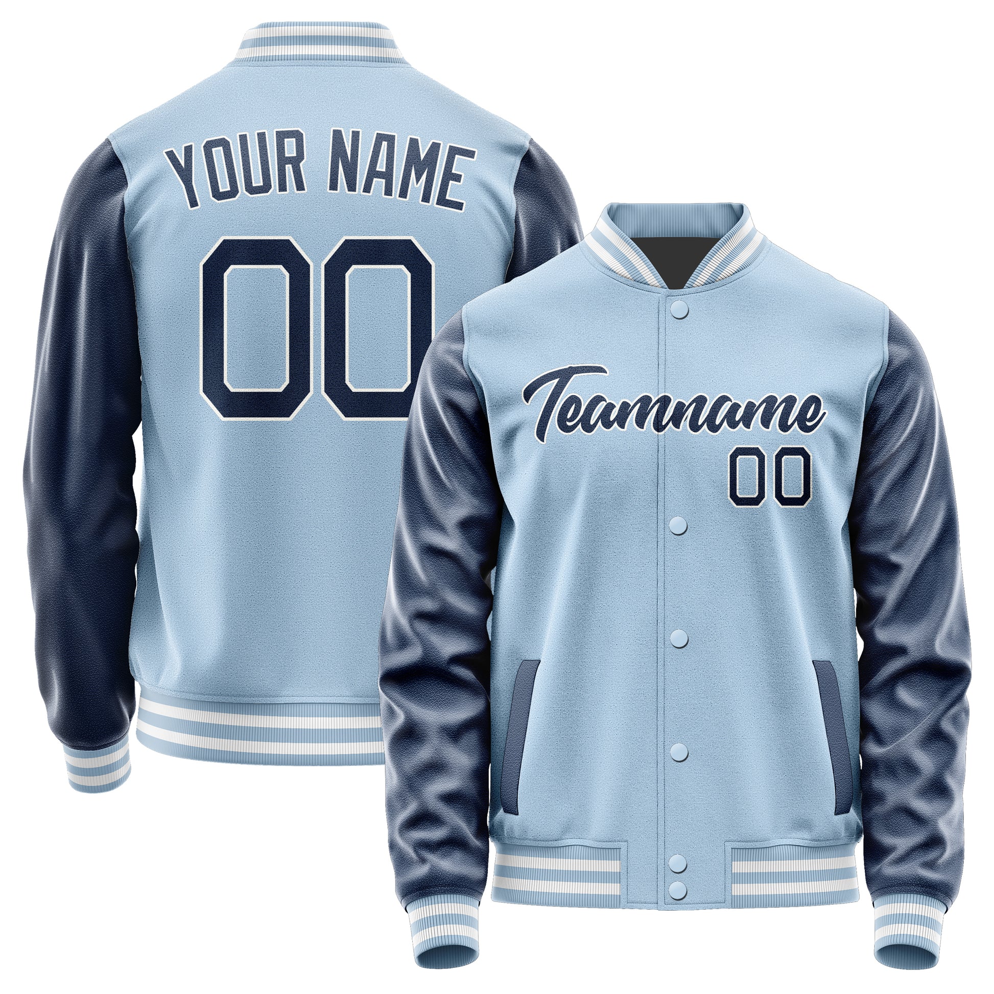 Custom Light Blue Blue Jacket JA0808100818B21810