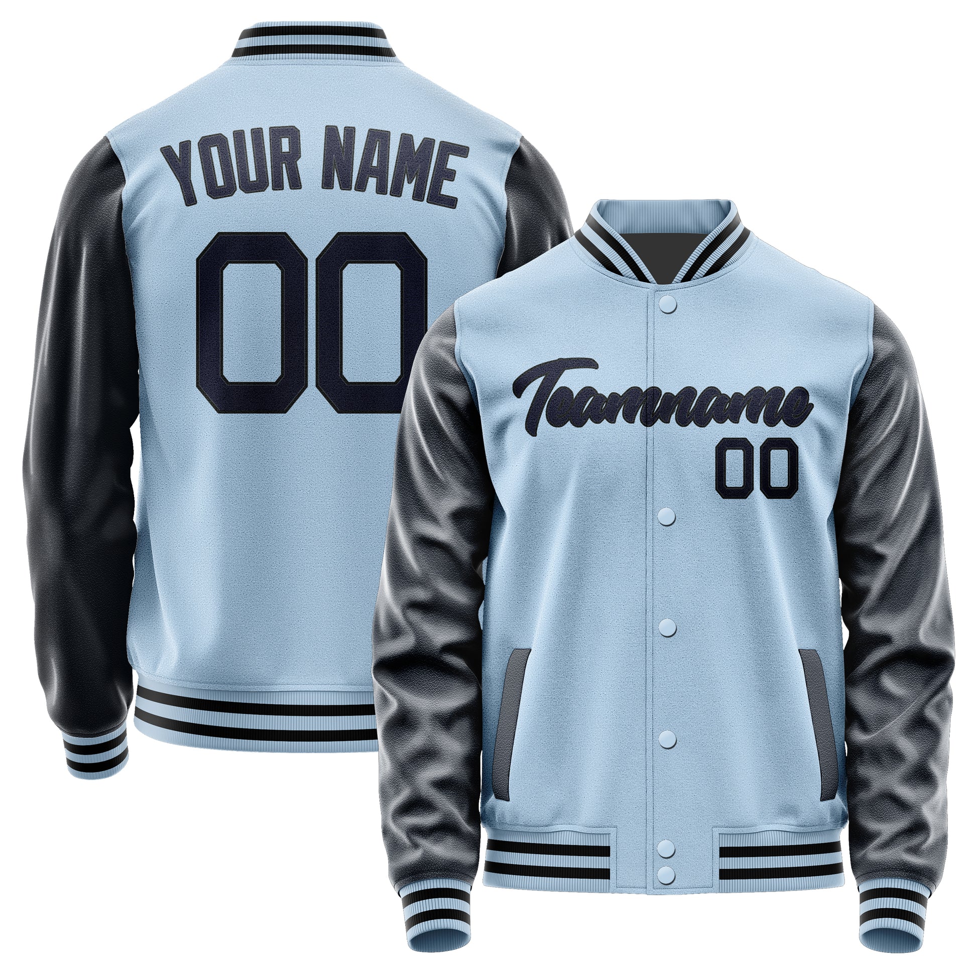 Custom Light Blue Navy Jacket JA0808110817B21711