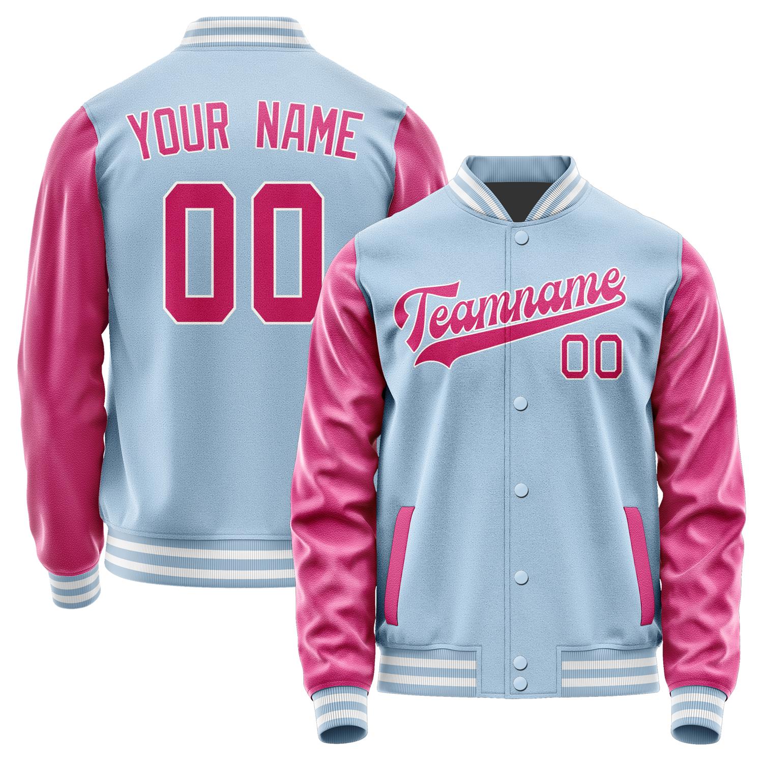 Custom Light Blue Pink Jacket JA0808130818B31813