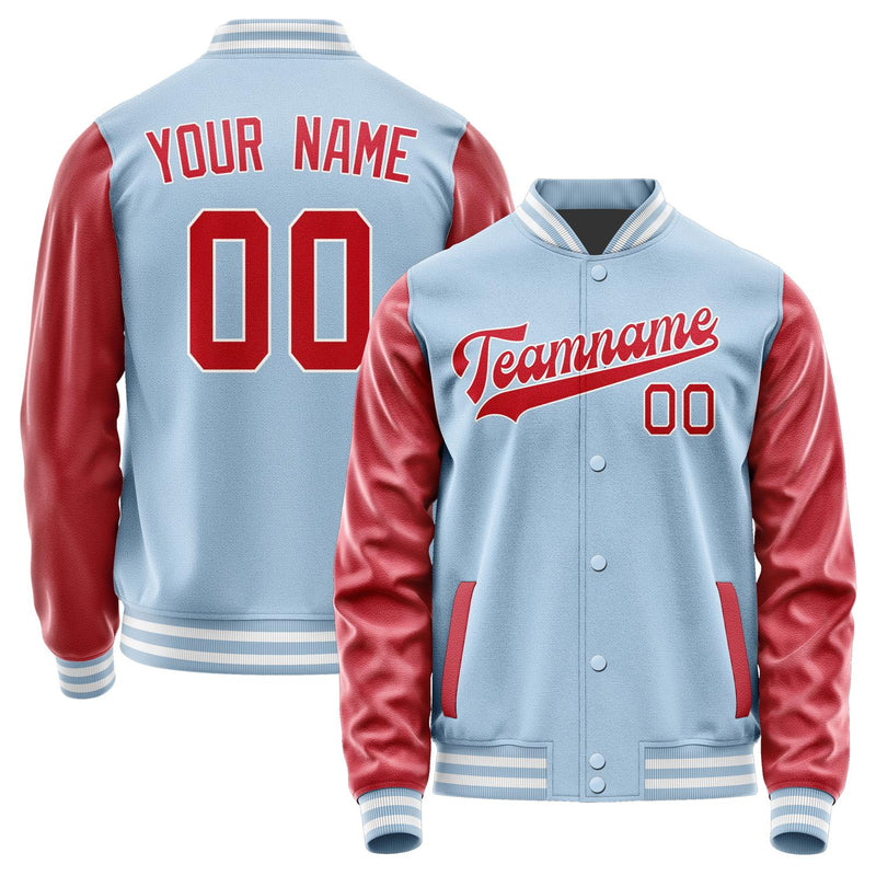 Custom Light Blue Red Jacket JA0808140818B31814
