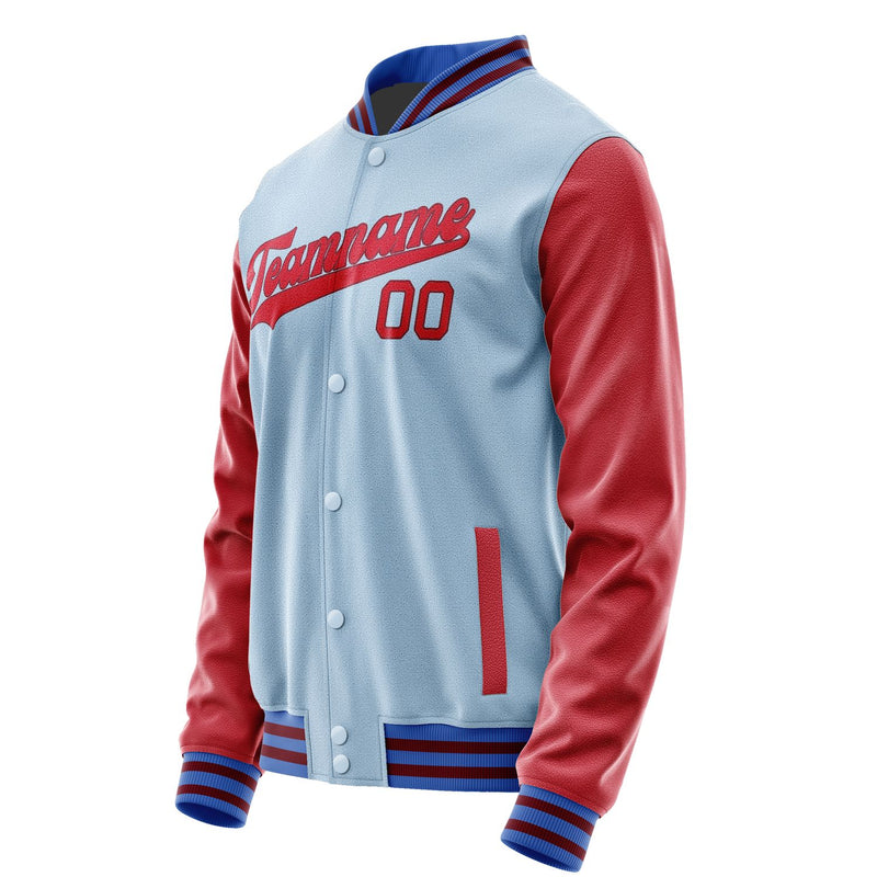 Custom Light Blue Red Jacket JA0808140915B31514
