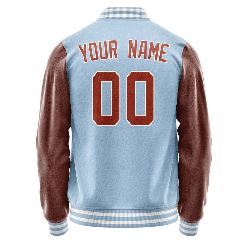 Custom Light Blue Coral Red Jacket JA0808160818B31816