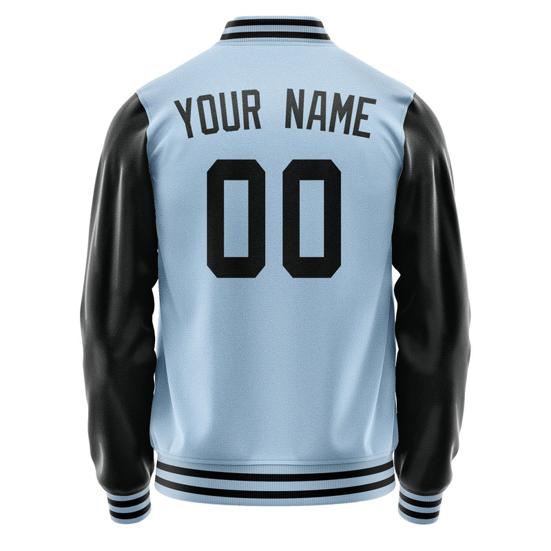 Custom Light Blue Black Jacket JA0808170817B31717