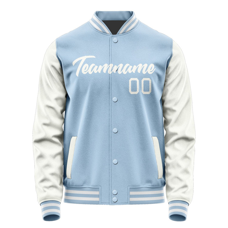 Custom Light Blue White Jacket JA0808180818B21818