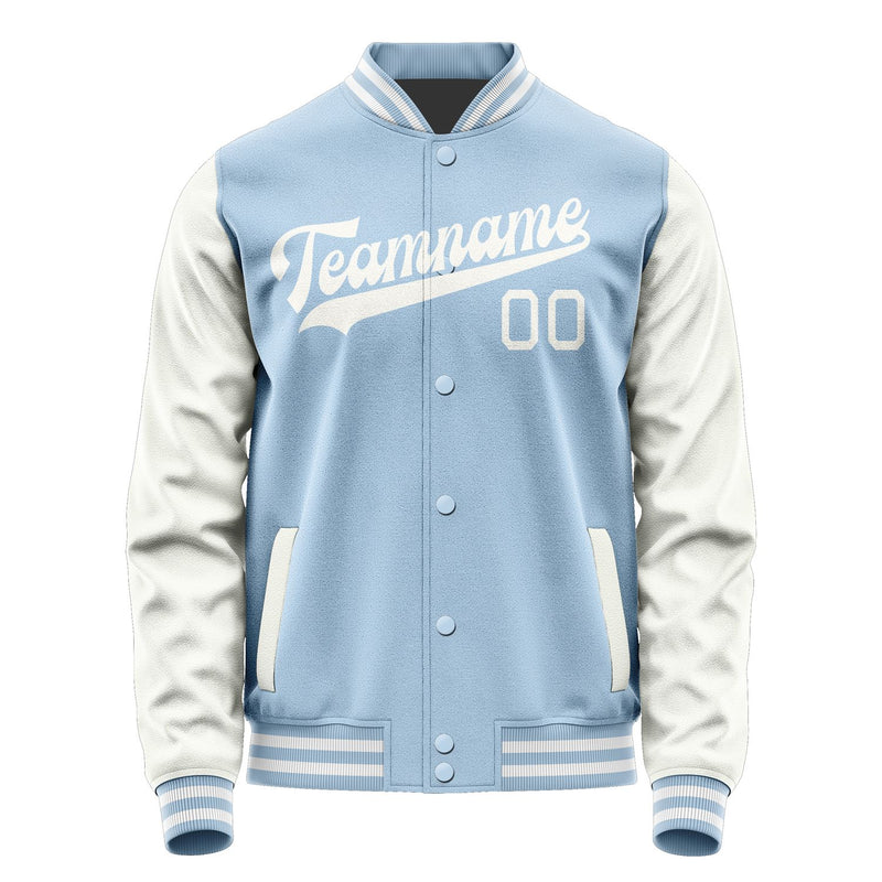 Custom Light Blue White Jacket JA0808180818B31818