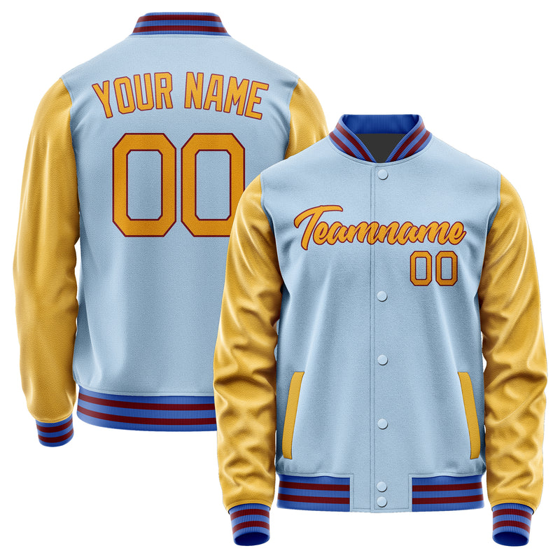 Custom Light Blue Yellow Jacket JA0808190915B21519