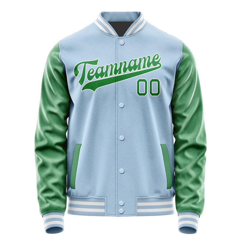 Custom Light Blue Emerald Green Jacket JA0808240818B31824