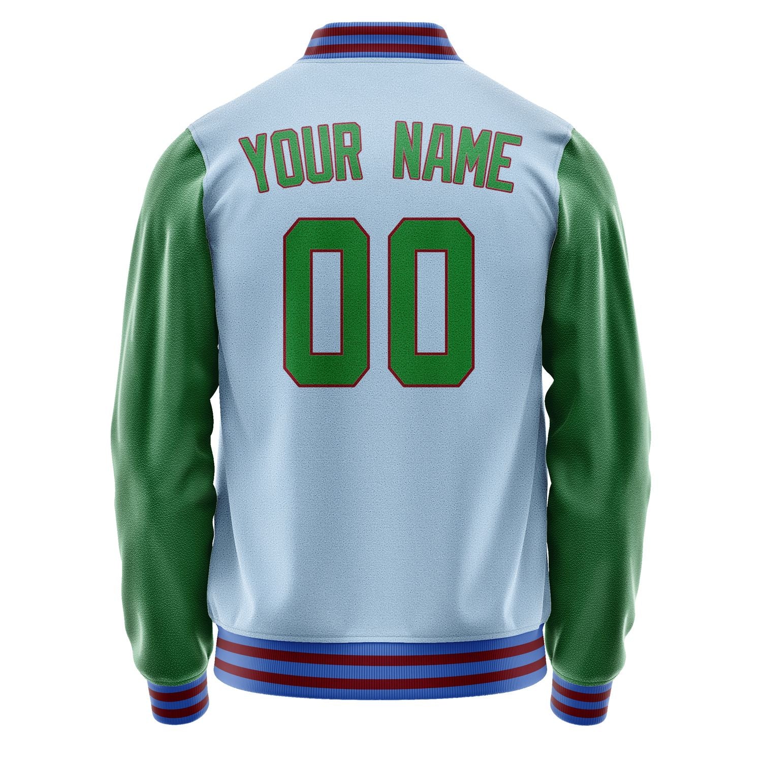 Custom Light Blue Emerald Green Jacket JA0808240915B31524