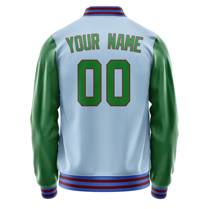 Custom Light Blue Emerald Green Jacket JA0808240915B31524
