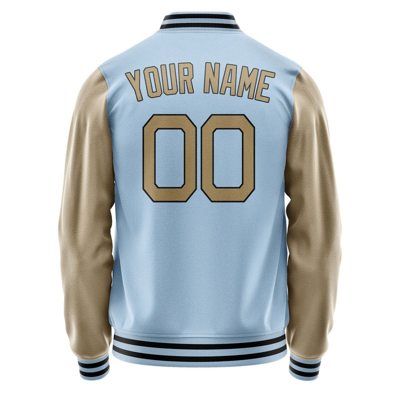 Custom Light Blue Light Khaki Jacket JA0808250817B21725