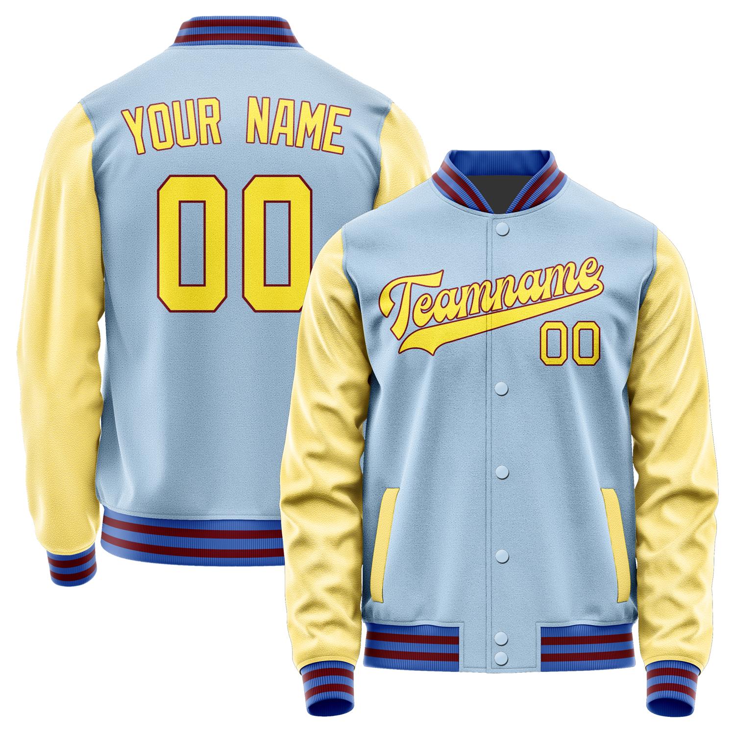 Custom Light Blue Light Yellow Jacket JA0808260915B31526