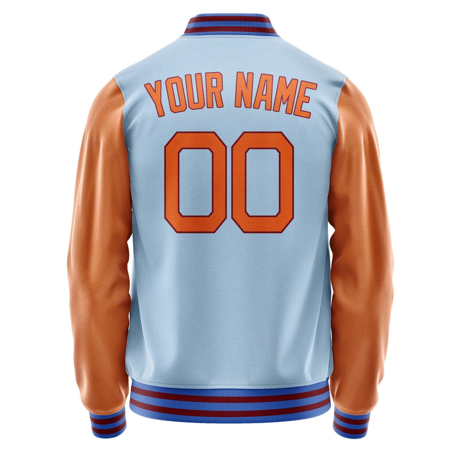 Custom Light Blue Orange Jacket JA0808280915B21528