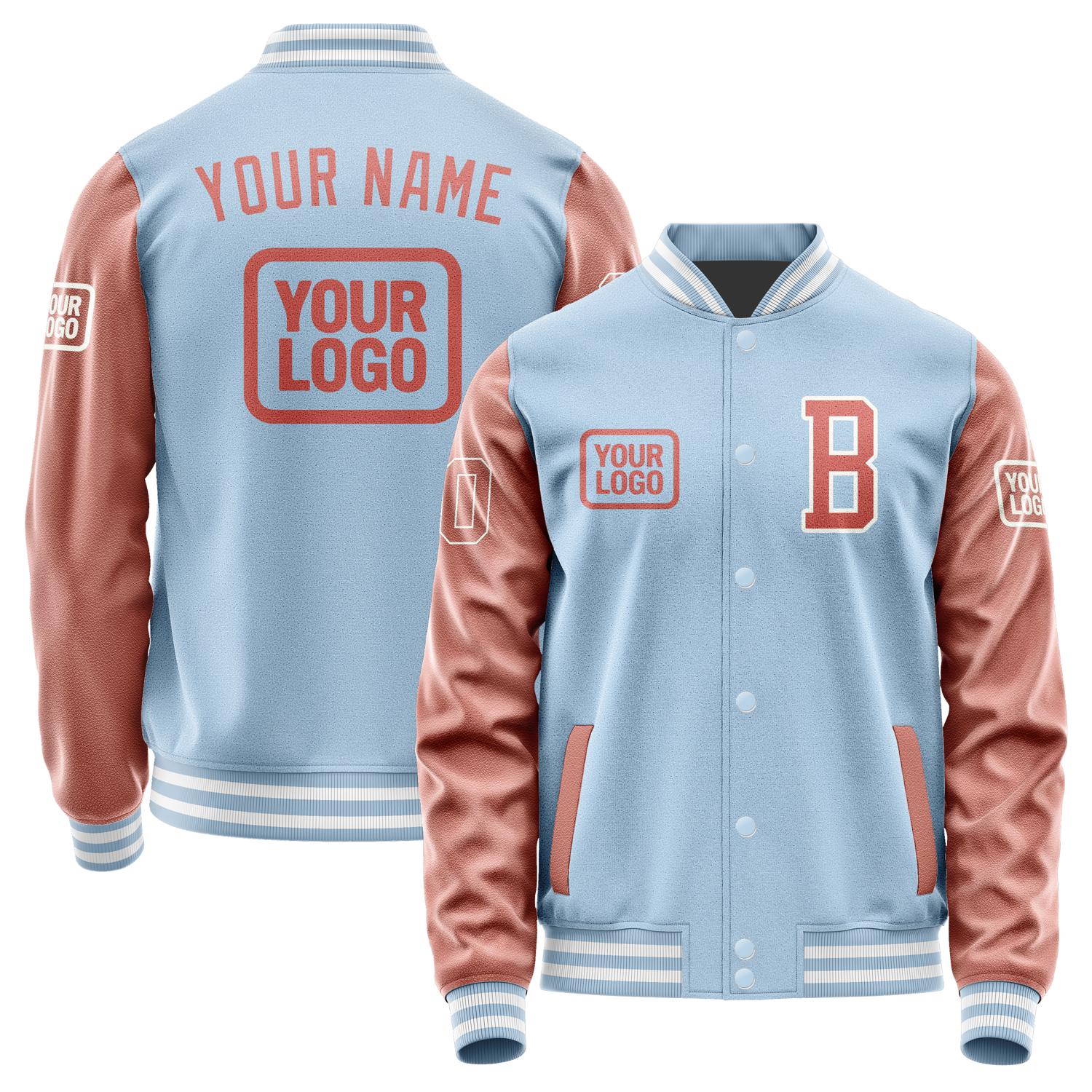Custom Light Blue Copper Rose Jacket JA080829081818292918