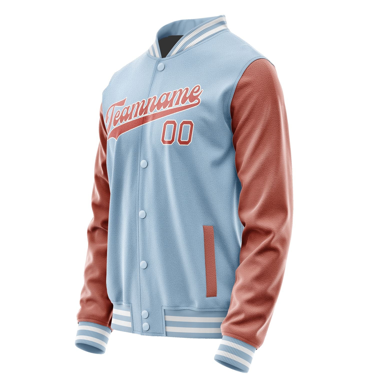 Custom Light Blue Copper Rose Jacket JA0808290818B31829