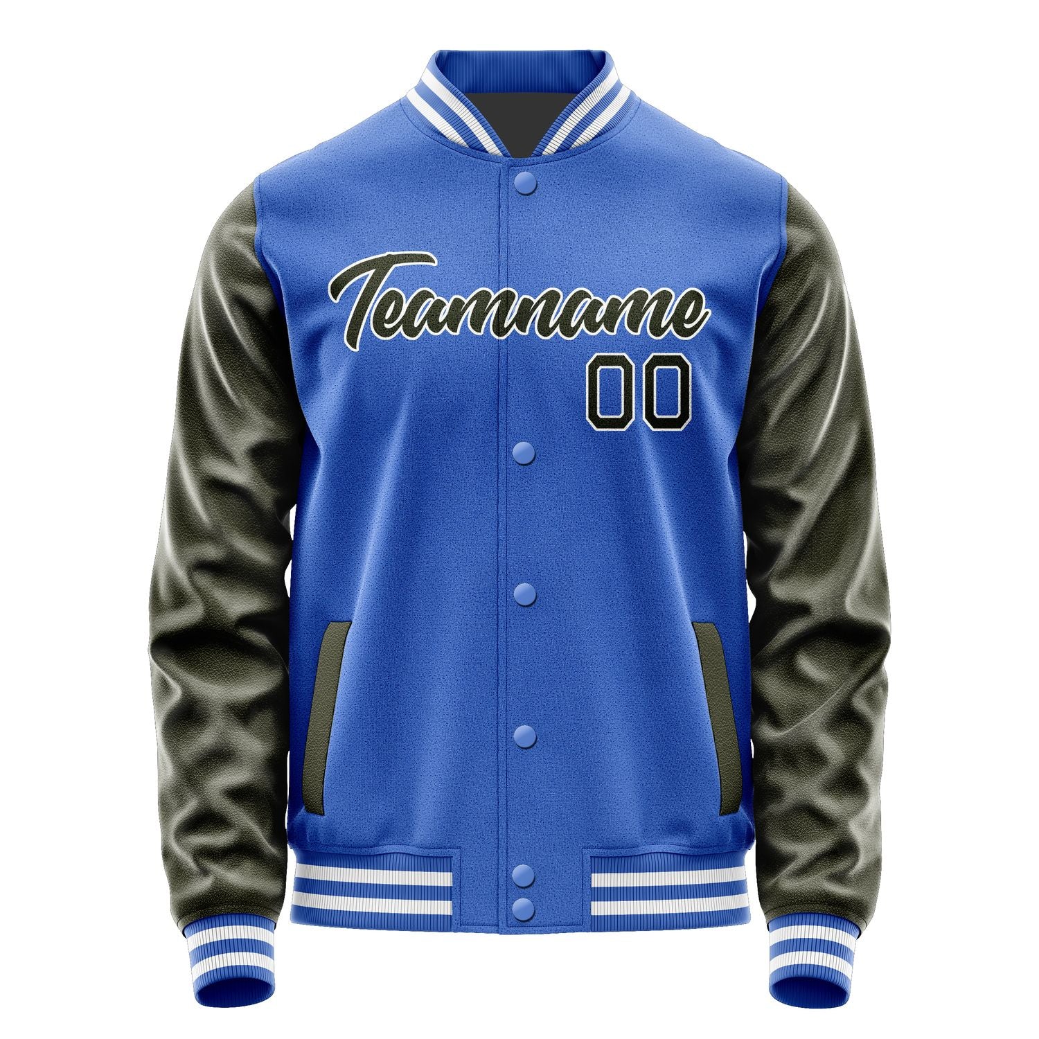 Custom Sky Blue Olive Jacket JA0909020918B21802