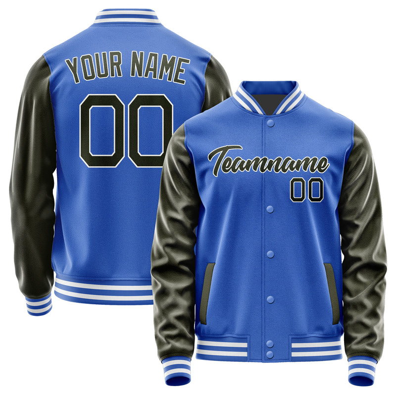Custom Sky Blue Olive Jacket JA0909020918B21802