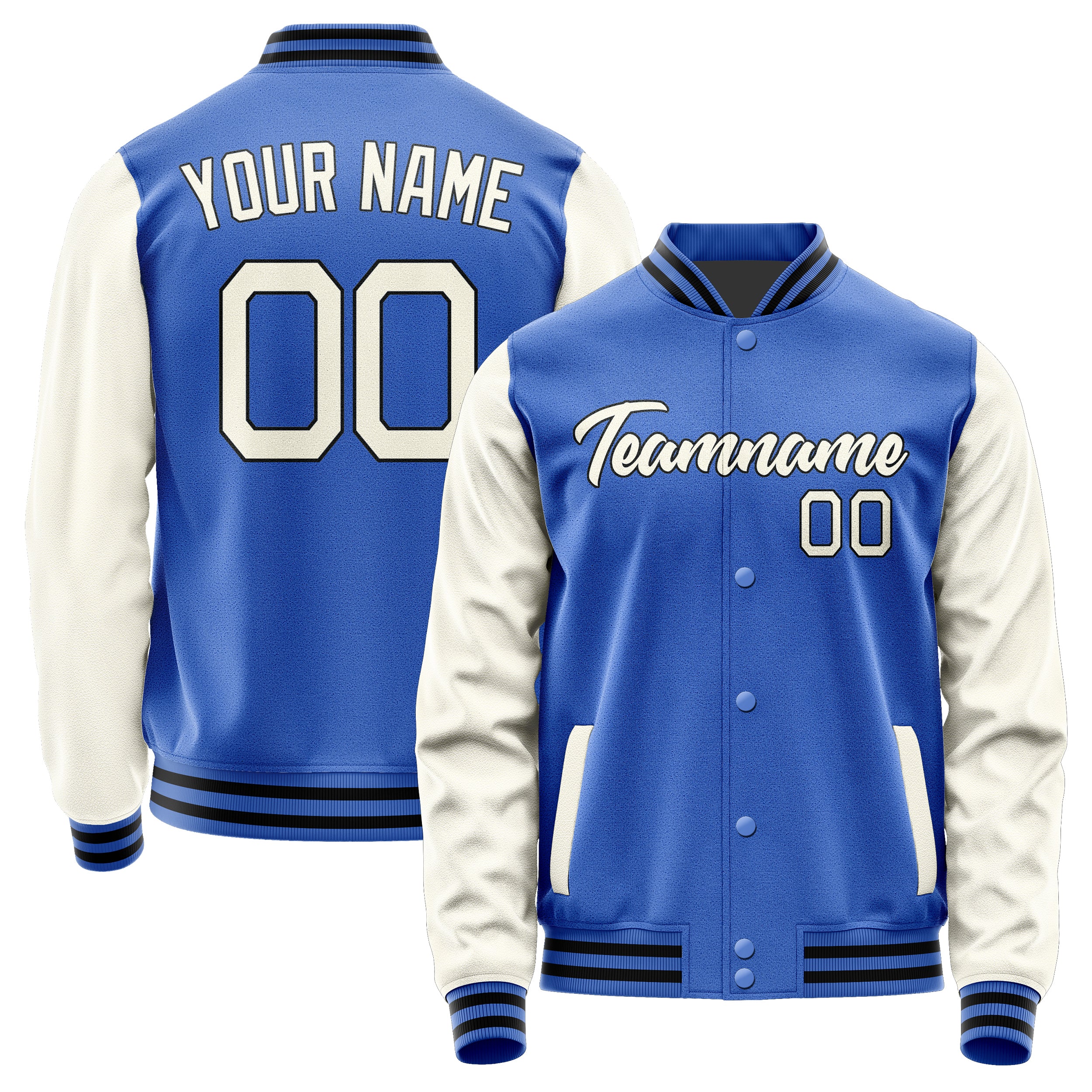 Custom Sky Blue Cream Jacket JA0909030917B21703