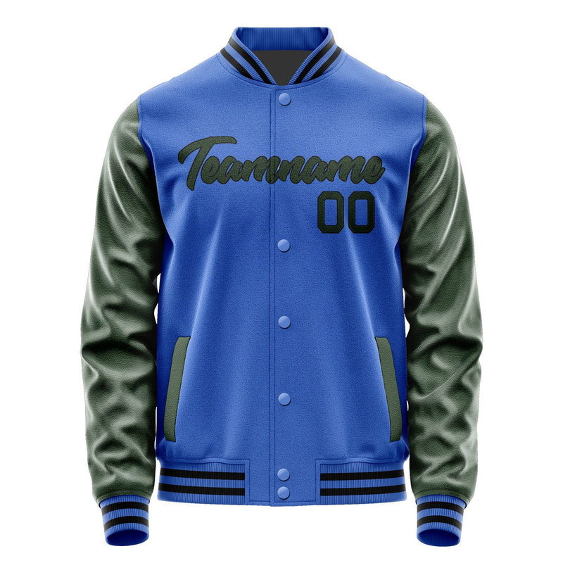 Custom Sky Blue Dark Green Jacket JA0909060917B21706