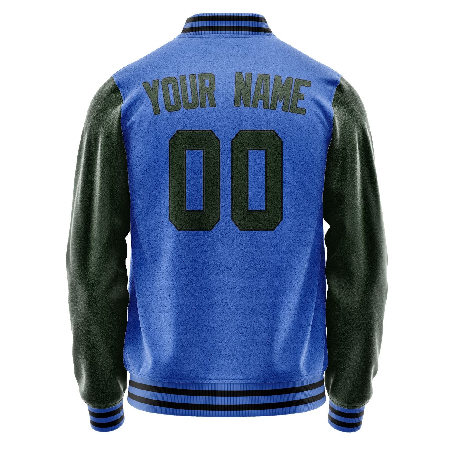 Custom Sky Blue Dark Green Jacket JA0909060917B31706