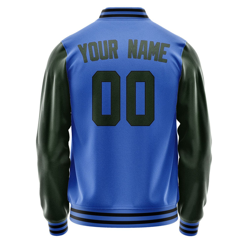 Custom Sky Blue Dark Green Jacket JA0909060917B31706