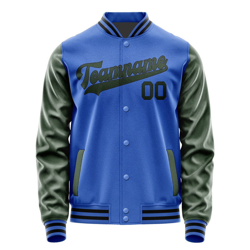 Custom Sky Blue Dark Green Jacket JA0909060917B31706