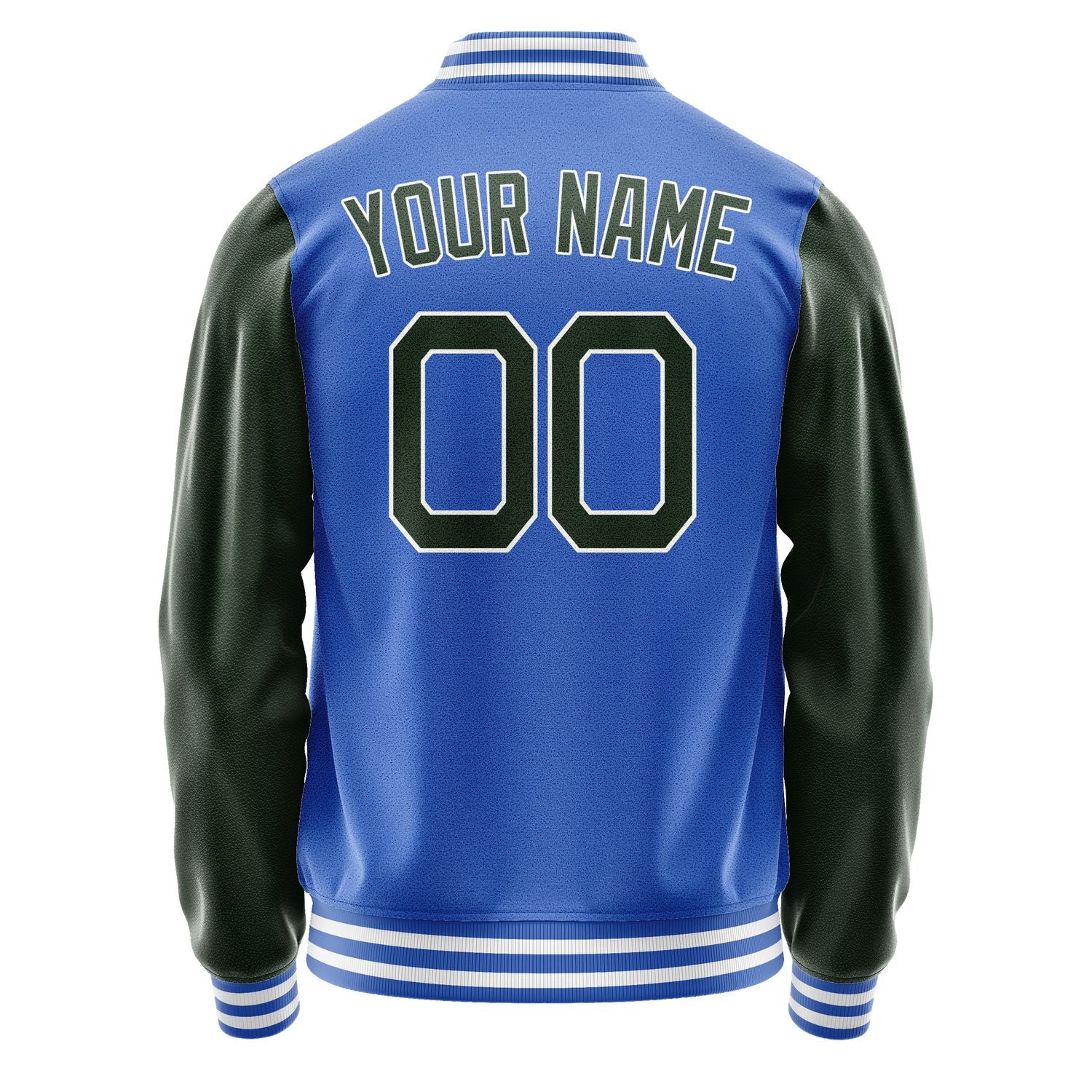Custom Sky Blue Dark Green Jacket JA0909060918B21806