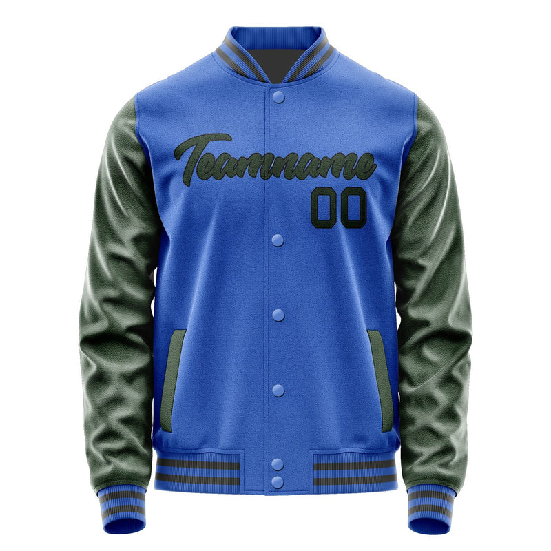 Custom Sky Blue Dark Green Jacket JA0909060920B21706