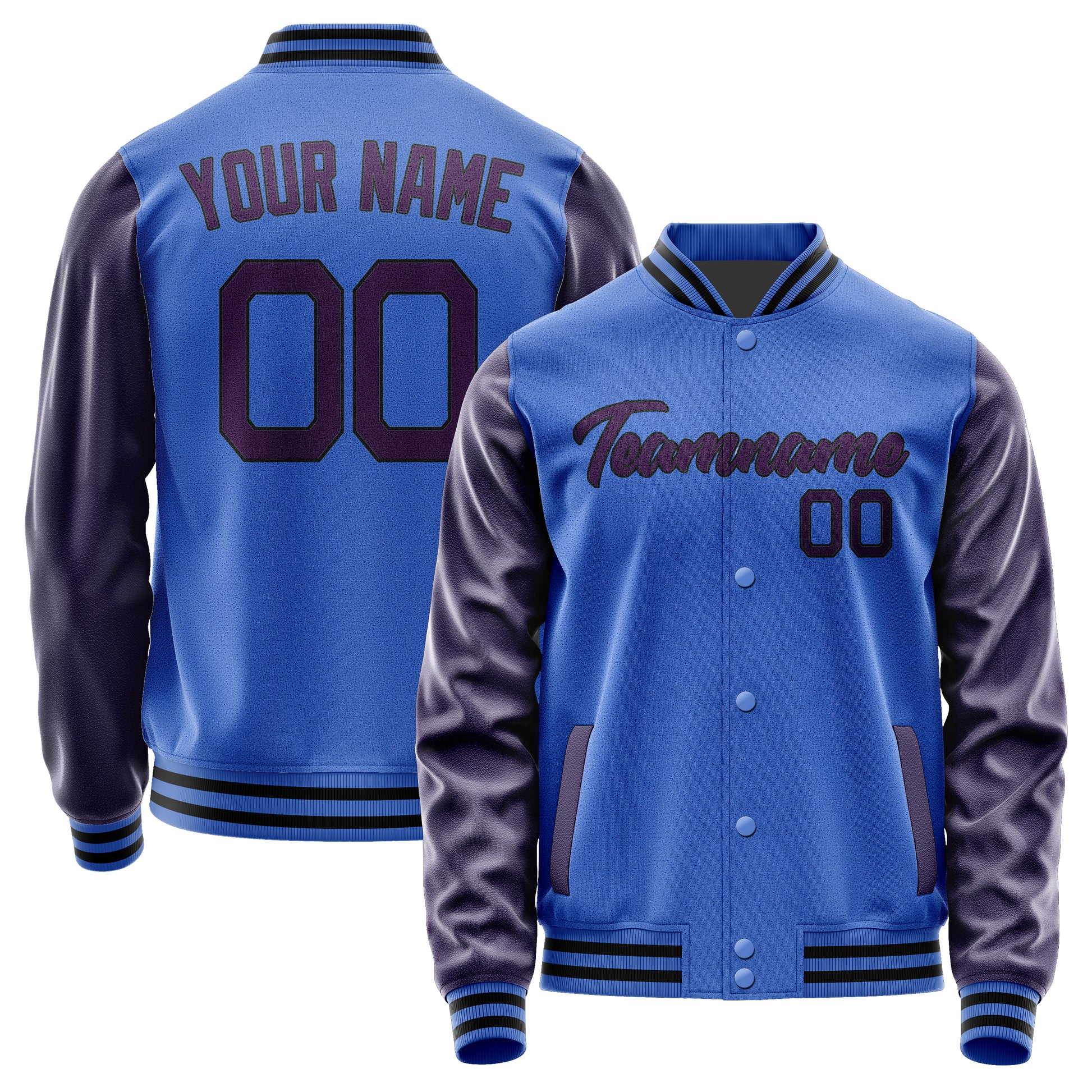 Custom Sky Blue Purple Jacket JA0909070917B21707