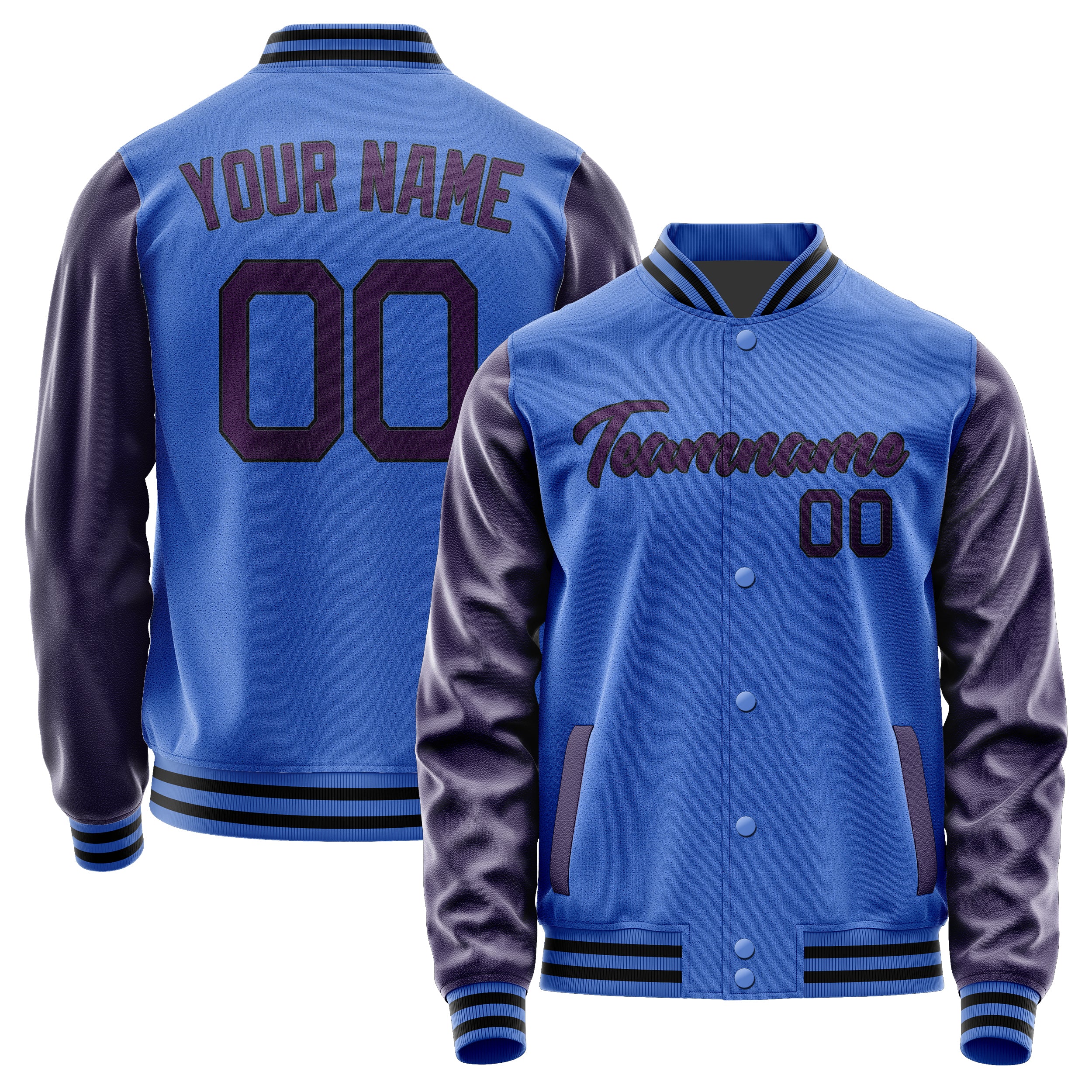 Custom Sky Blue Purple Jacket JA0909070917B21707