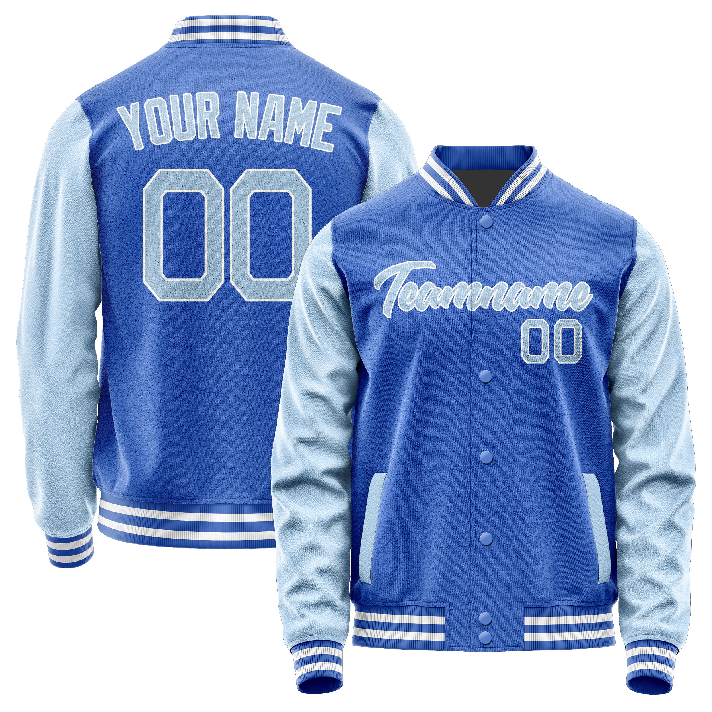 Custom Sky Blue Light Blue Jacket JA0909080918B21808
