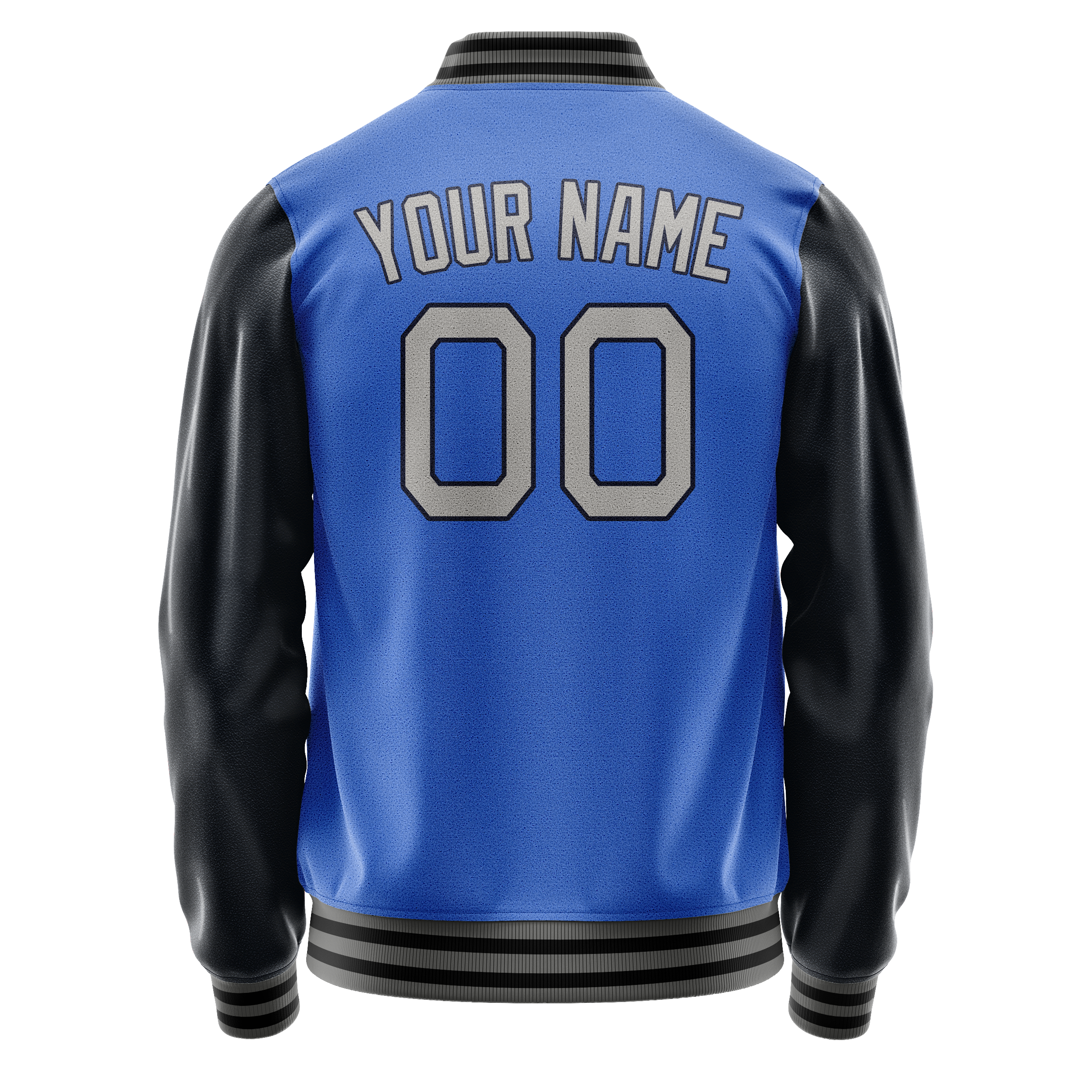 Custom Electric-Blue Navy Solid Color Varsity Letterman Jacket JA02240617YH119