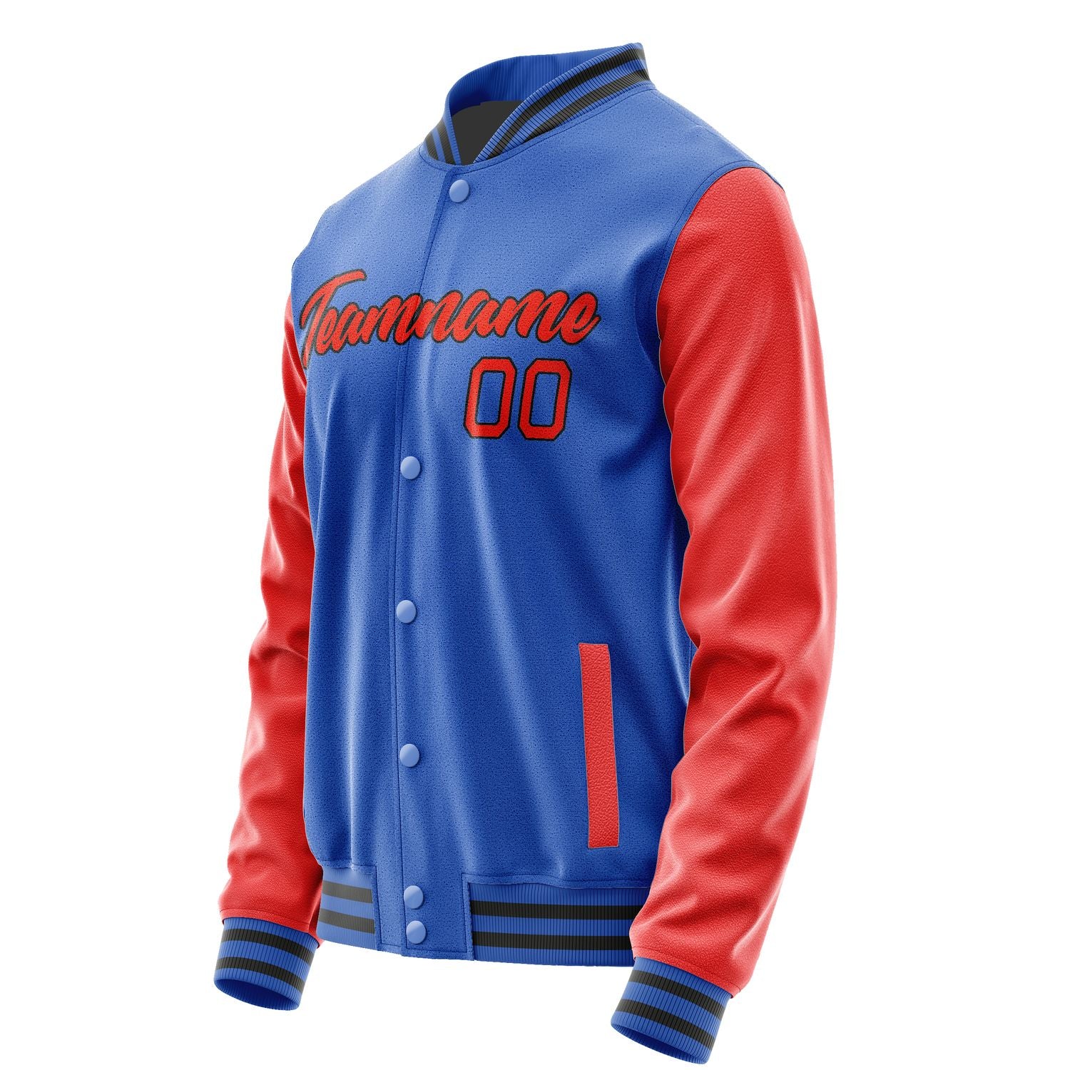 Custom Sky Blue Orange Red Jacket JA0909120918B21812