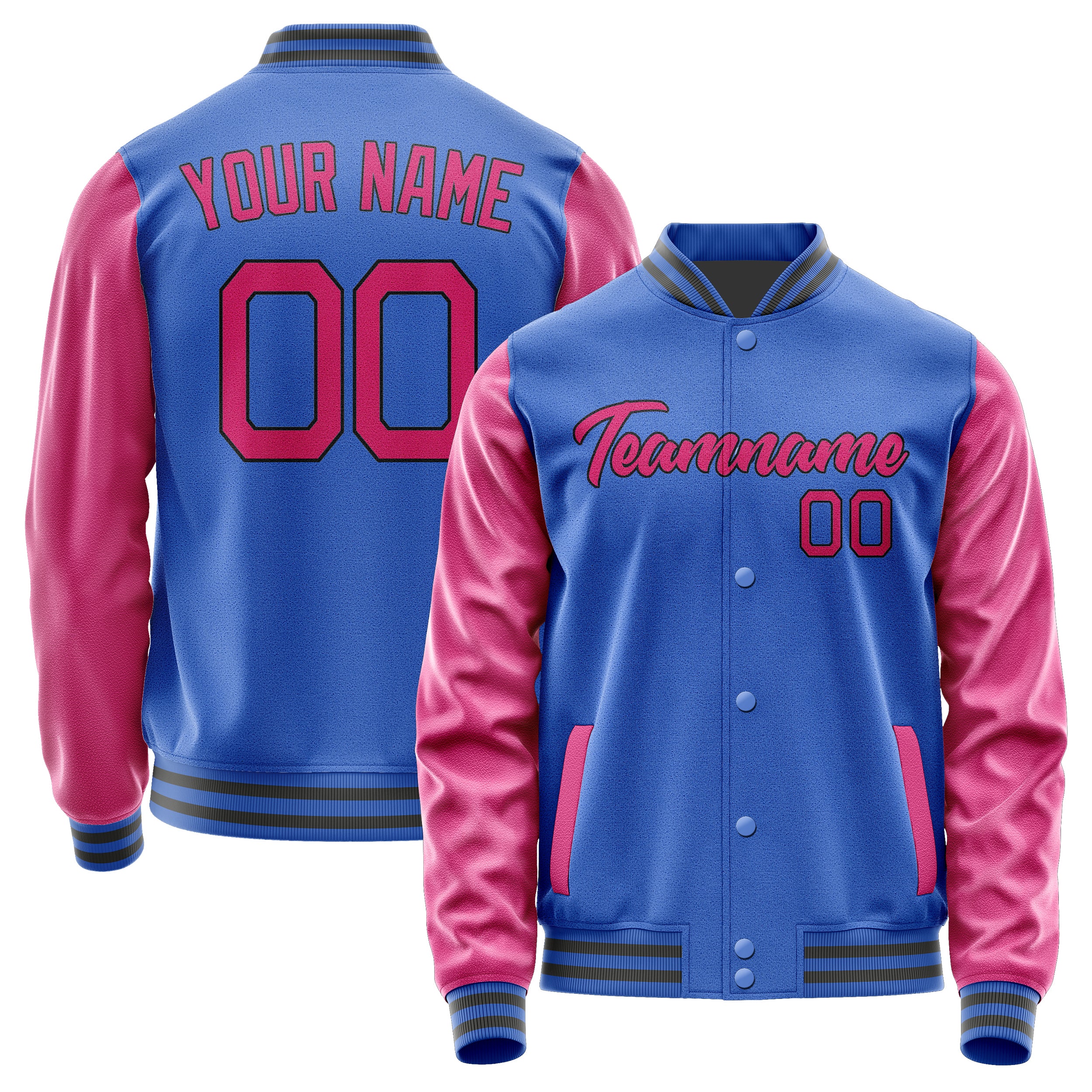 Custom Sky Blue Pink Jacket JA0909130920B21713