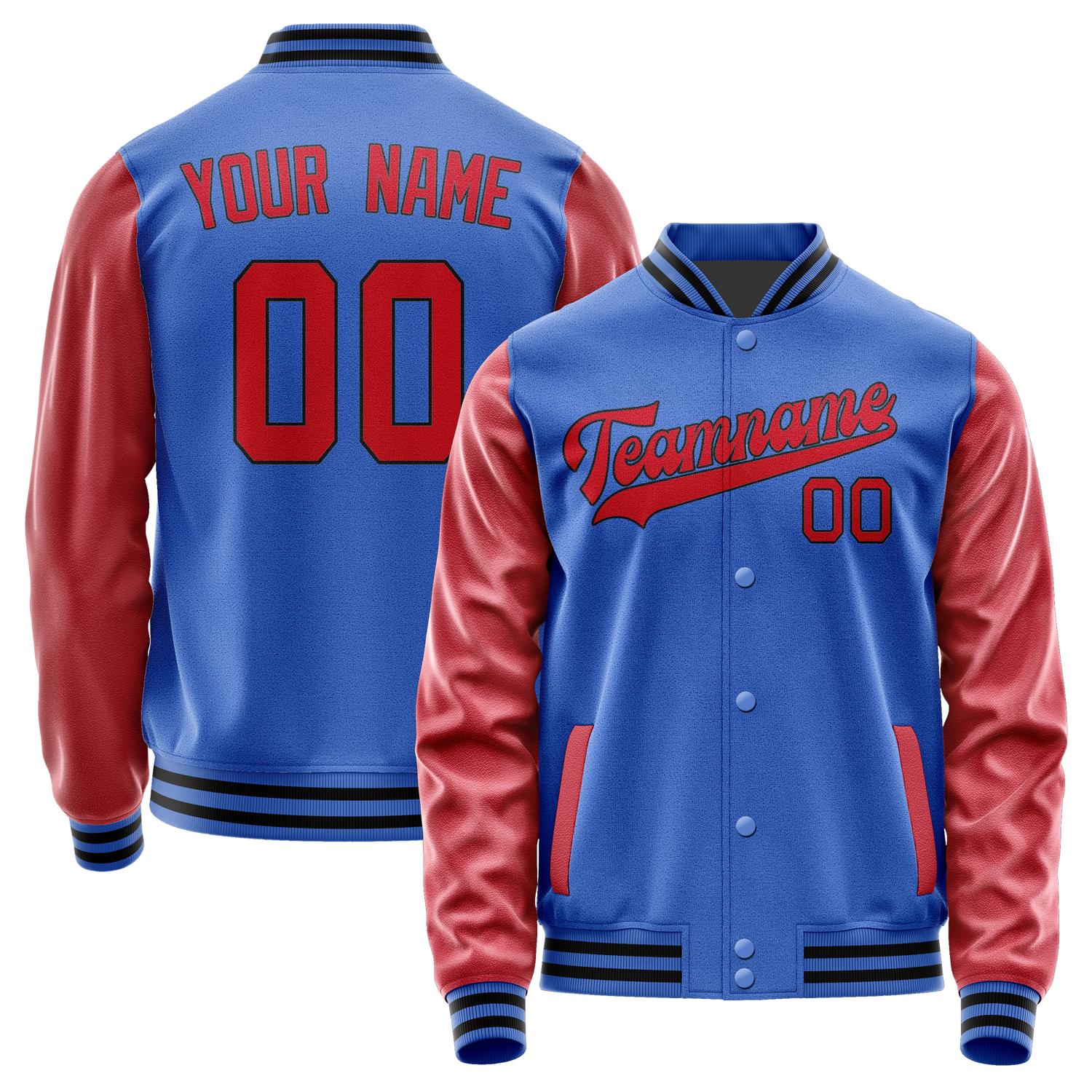 Custom Sky Blue Red Jacket JA0909140917B31714