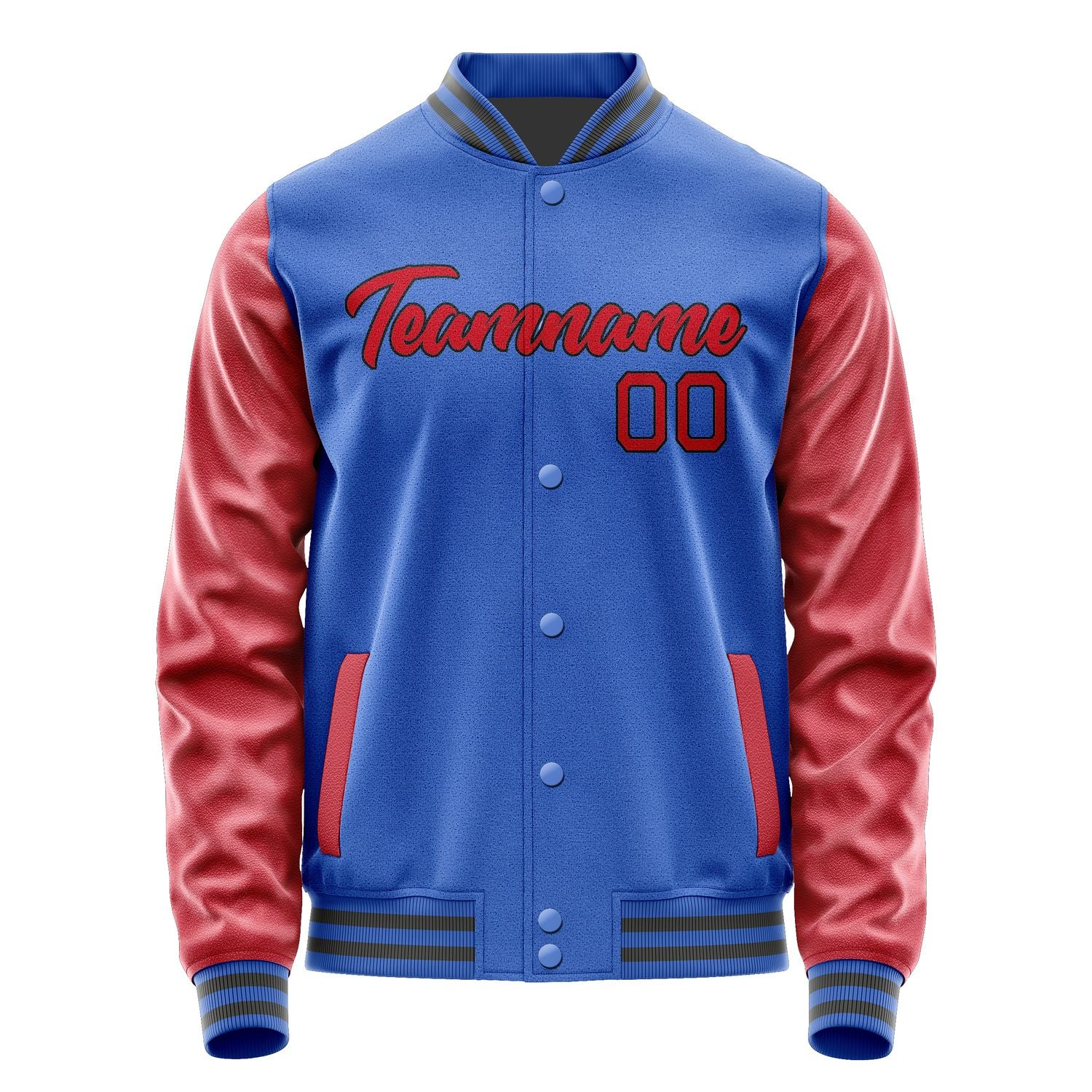 Custom Sky Blue Red Jacket JA0909140918B21814