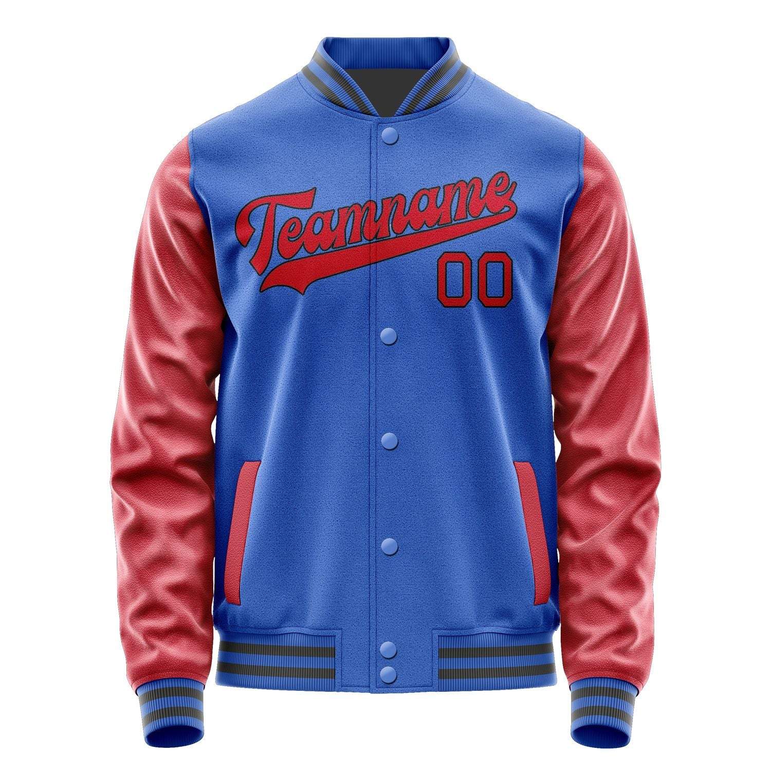 Custom Sky Blue Red Jacket JA0909140920B31714