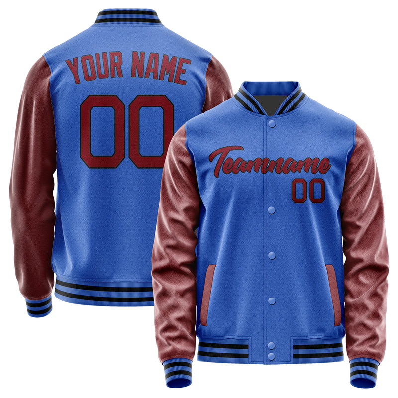 Custom Sky Blue Crimson Red Jacket JA0909150917B21715