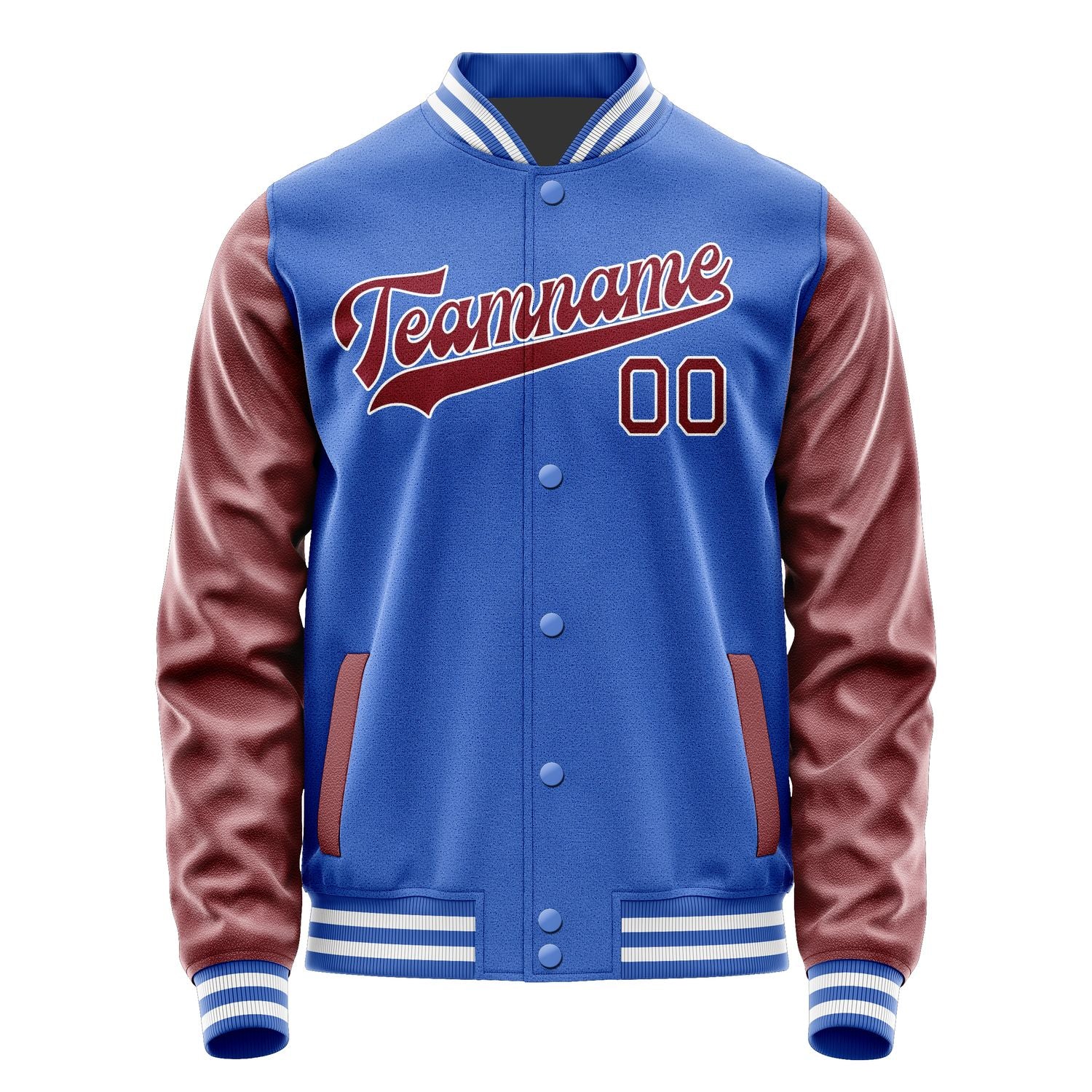 Custom Sky Blue Crimson Red Jacket JA0909150918B31815
