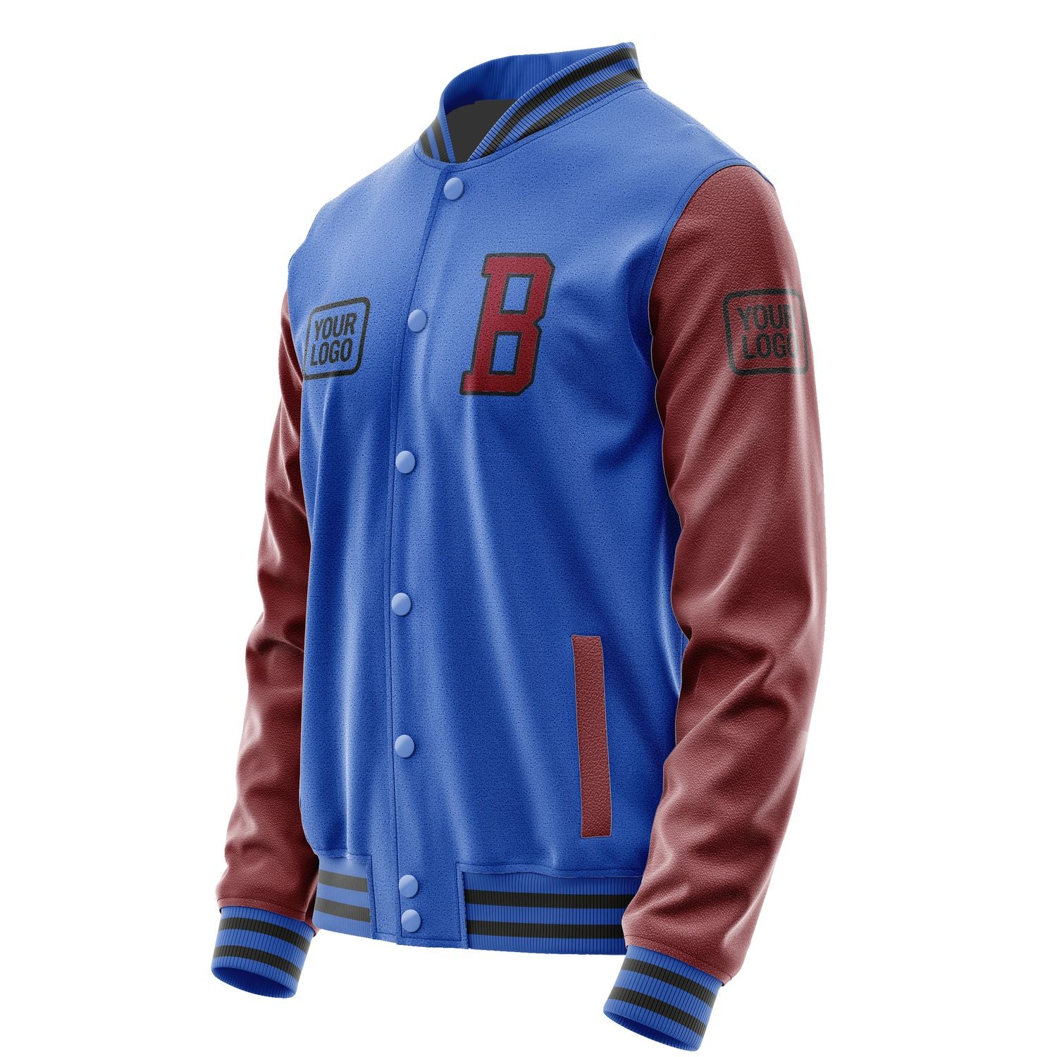 Custom Sky Blue Crimson Red Jacket JA090915092017151517