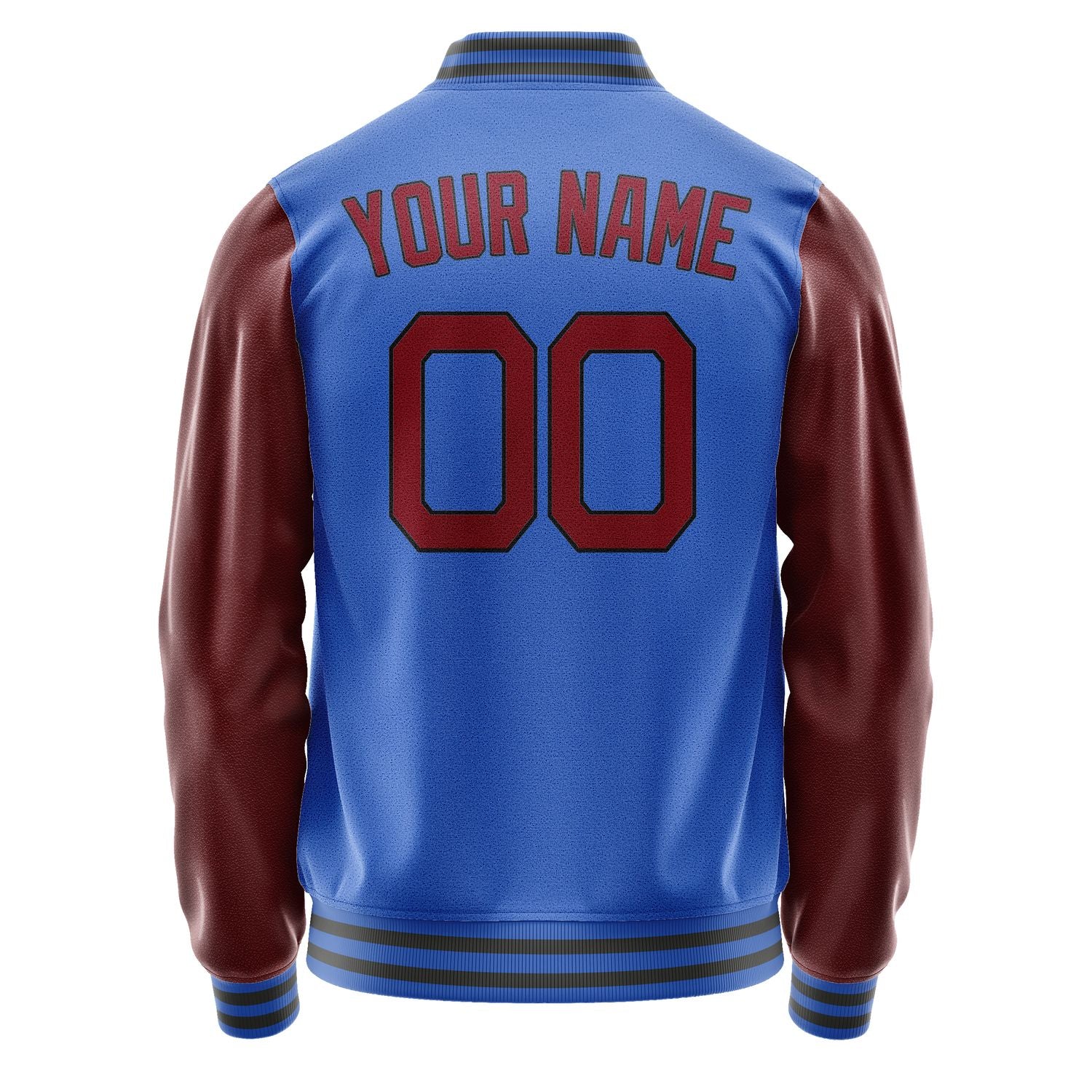 Custom Sky Blue Crimson Red Jacket JA0909150918B21815