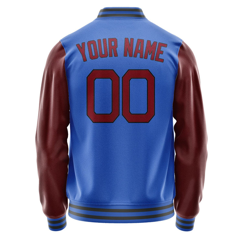 Custom Sky Blue Crimson Red Jacket JA0909150918B21815