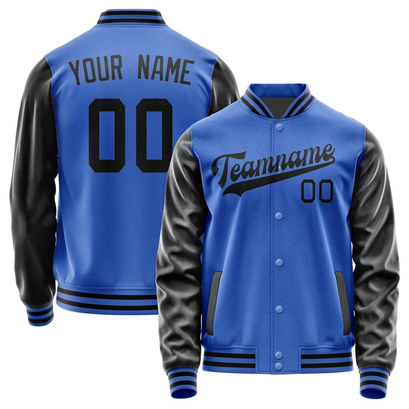 Custom Sky Blue Black Jacket JA0909170917B31717