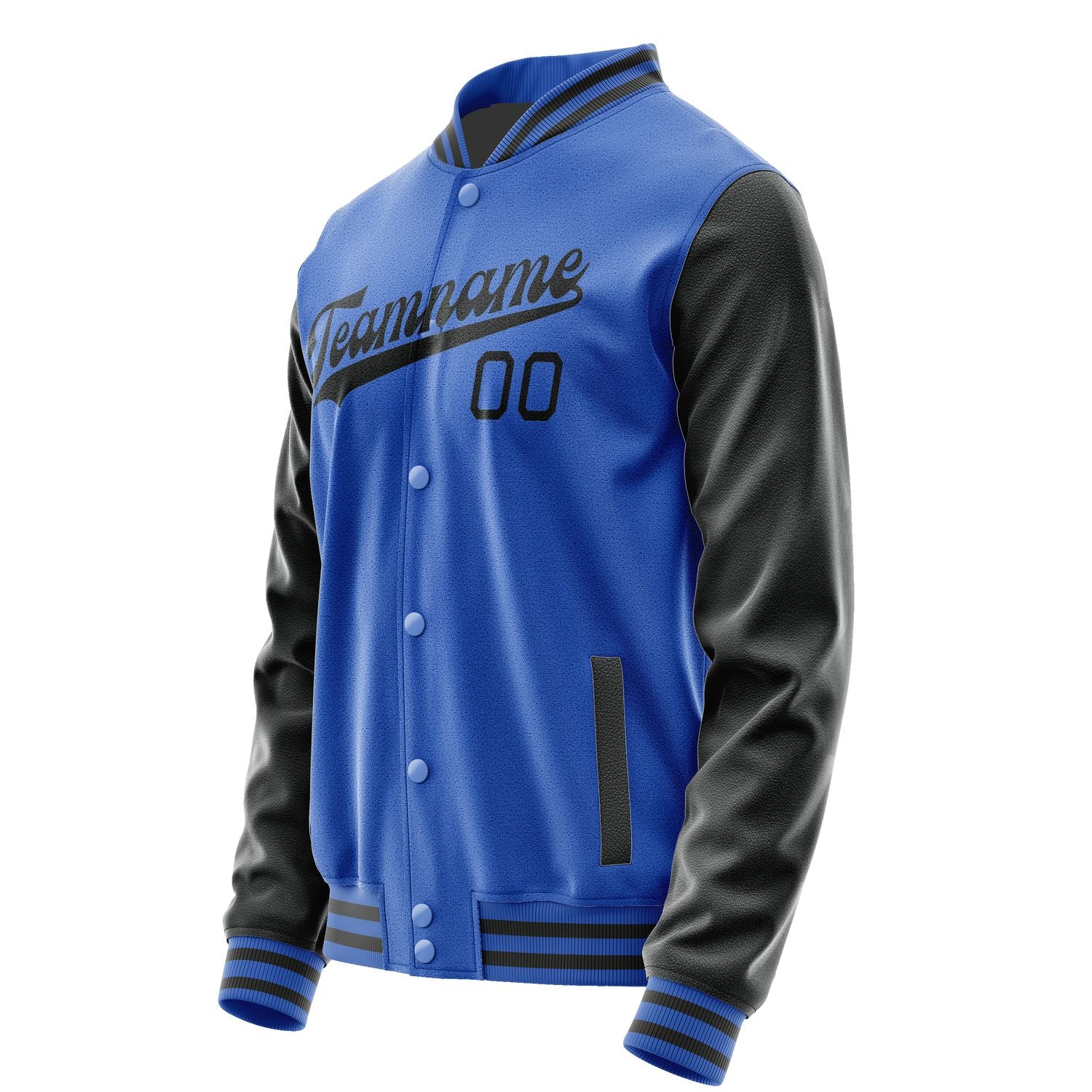 Custom Sky Blue Black Jacket JA0909170920B31717