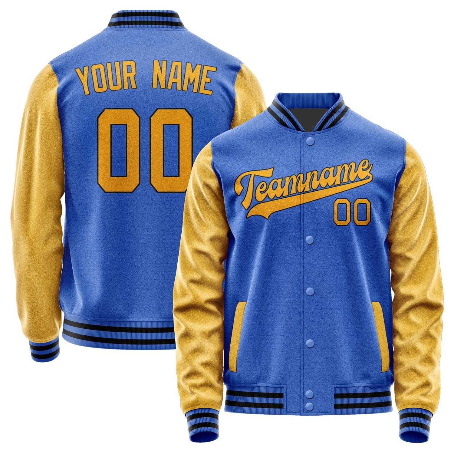 Custom Sky Blue Yellow Jacket JA0909190917B31719