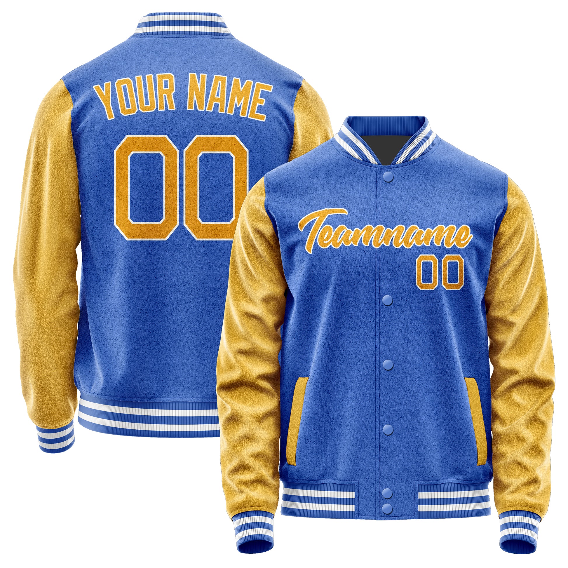Custom Sky Blue Yellow Jacket JA0909190918B21819