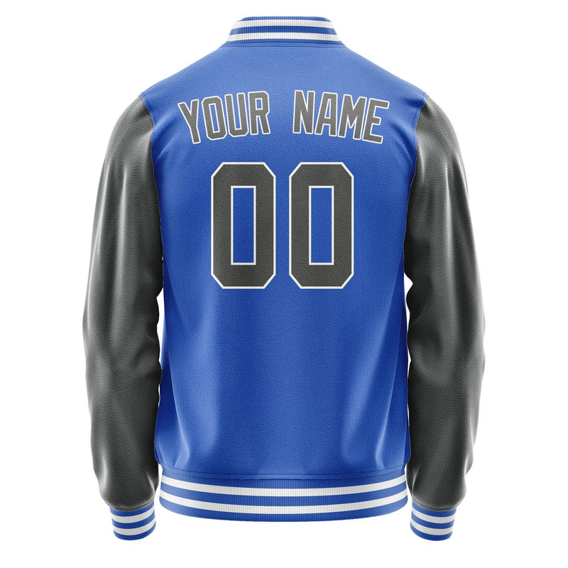 Custom Sky Blue Dark Grey Jacket JA0909200918B31820