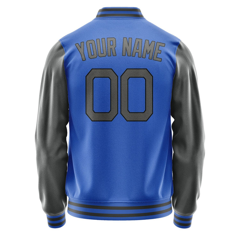 Custom Sky Blue Dark Grey Jacket JA0909200918B21820